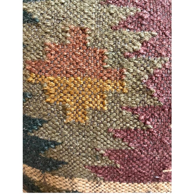 South American Style Earthtone Rustic 22” Square Rug Pillow For Sale In San Diego - Image 6 of 6