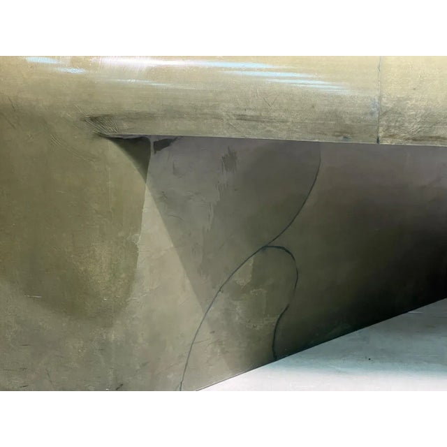 Karl Springer 1970s Modernist Sculptural Goatskin Coffee Table Attributed to Karl Springer For Sale - Image 4 of 13