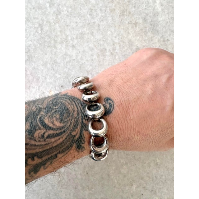 Contemporary Ilaria Sterling Silver Link Bracelet For Sale - Image 3 of 6