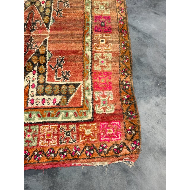 1980s Moroccan Handknotted Rug - 6'3" X 10'11" Ft For Sale - Image 5 of 9