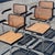 Set of four Midcentury Italian ‘Cesca’ chairs inspired by Marcel Bruer. Chairs feature iconic tubular frame with black...