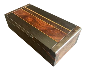 1960s Mid Century American Studio Craft Solid Ebony and Rosewood Box