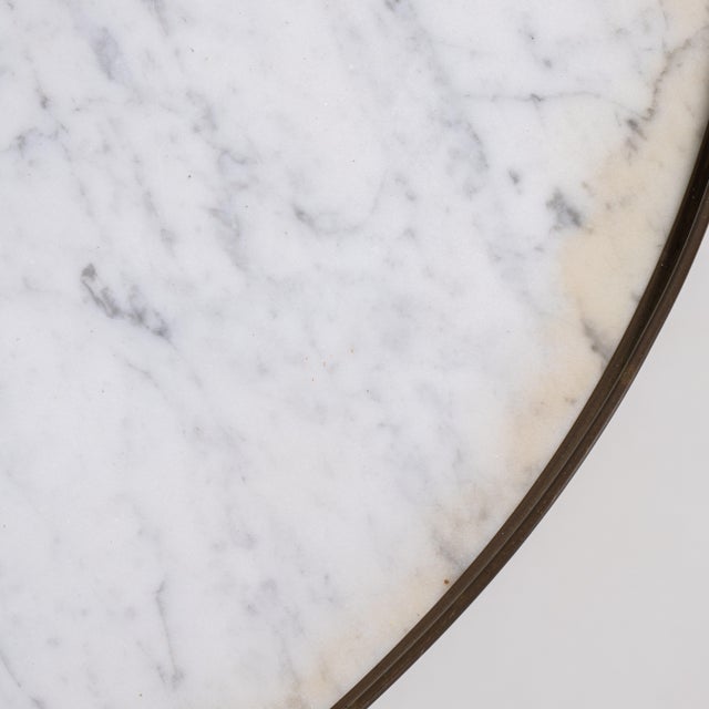 Bouillotte Table with Marble Top and Brass Accents, Antique, France, 19th Century For Sale - Image 14 of 15