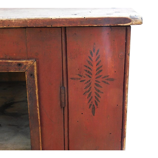 Mid-19th Century American Country Stenciled Pie Safe For Sale - Image 4 of 7