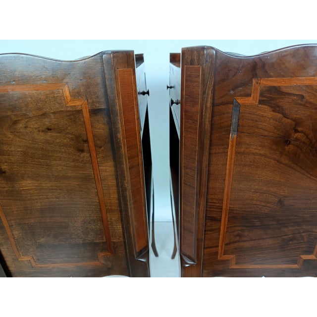 Antique Marquetry Bedside Tables, 1890s, Set of 2 For Sale - Image 13 of 18