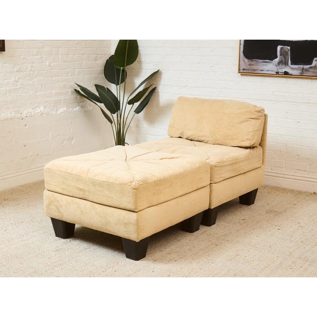 Mid-Century Modern Mid 20th Century Selig Lounge Playpen Chair and Ottoman For Sale - Image 3 of 8