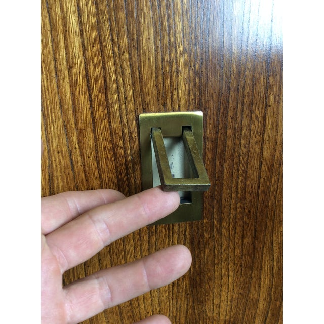 Vintage Campaign Style Armoire With Five Drawers For Sale - Image 14 of 17