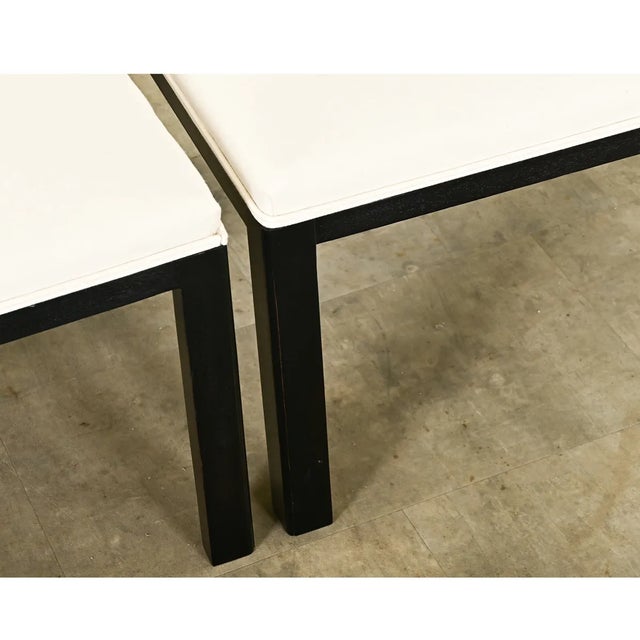 French Art Deco Ebonized & Upholstered Square Bench For Sale In Baton Rouge - Image 6 of 12