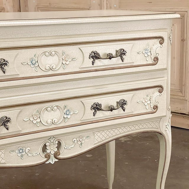 Vintage French Provincial Painted Commode For Sale - Image 12 of 18