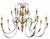 Monumental Swedish Gustavian 12-Light Iron & Parcel GiltWood Chandelier, Rewired For Sale - Image 9 of 12