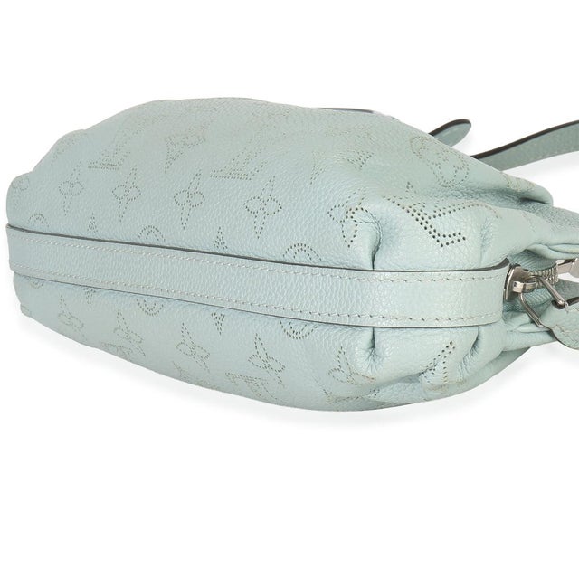 Animal Skin Vert Lagon Monogram Mahina Scala Mini Pouch For Sale - Image 7 of 9