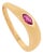 Chic Gypsy Set Ruby Chunky 14k Yellow Gold Dome Ring Size 9 by VRJewels For Sale
