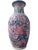 Elegant vintage Chinoiserie porcelain vase featuring a romantic palette of soft pink, blue, green, and ivory with an...