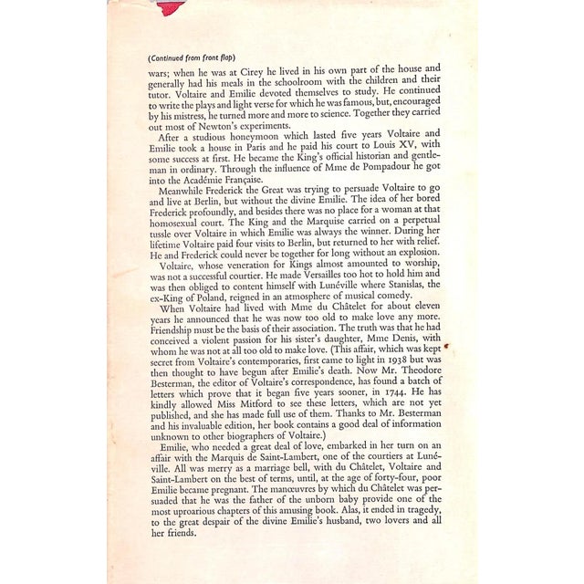 Paper "Voltaire in Love" 1957 Mitford, Nancy For Sale - Image 7 of 12