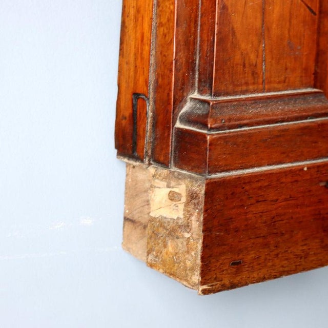 Antique 19th Century Empire Fireplace Walnut and Glass Mantelpiece For Sale - Image 6 of 7