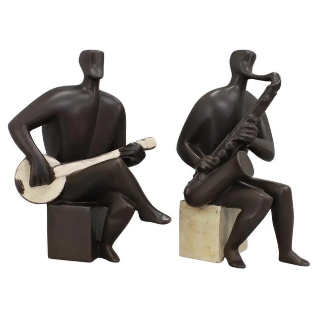 Ceramic Czechoslovakia Ceramic Figurines of Musicians, 1970s For Sale - Image 7 of 7