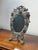 Art Nouveau Antique Art Nouveau Silvered Cast Brass Rose Vanity Dressing Mirror, Dated 1909 For Sale - Image 3 of 10