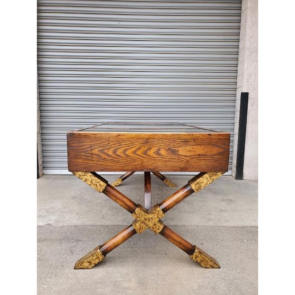 Wood 1990s John Richard Campaign Desk For Sale - Image 7 of 16
