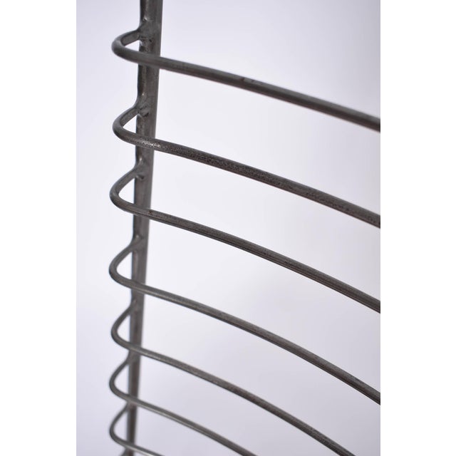 Iron and Straw Chairs, 1980s, Set of 2 For Sale - Image 3 of 4