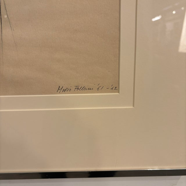 Mario Fallani “Study of Seated Woman” Pencil Drawing For Sale - Image 11 of 12