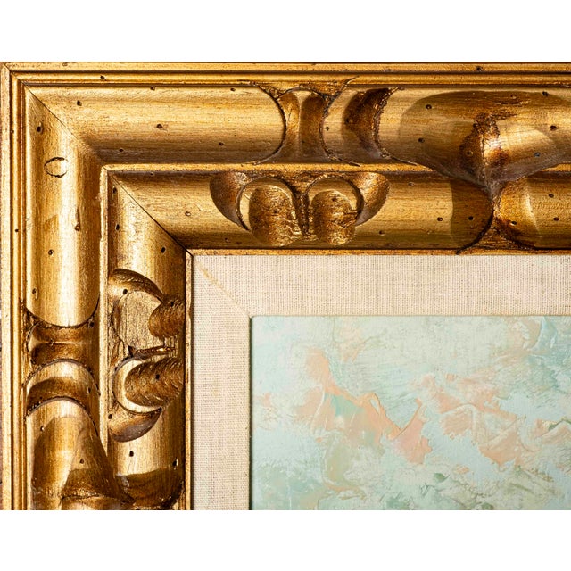 Vintage Parisian Boulevard Oil Painting by Rocco in Ornate Gilt Frame For Sale - Image 13 of 16