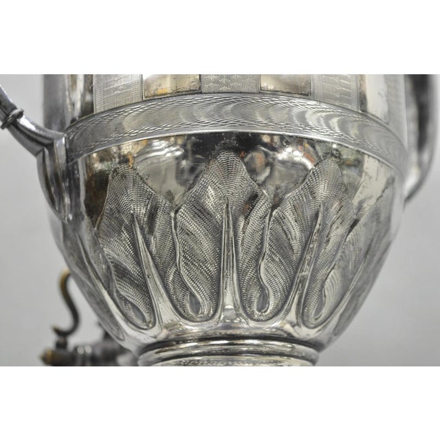 Antique Reed & Barton 1929 English Regency Silver Plated Samovar Tea Set - 4 PCS For Sale - Image 10 of 18
