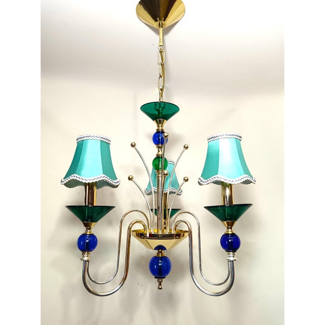 Vintage Hollywood Regency Chandelier in Murano Glass from Seguso, 1980s For Sale - Image 15 of 16
