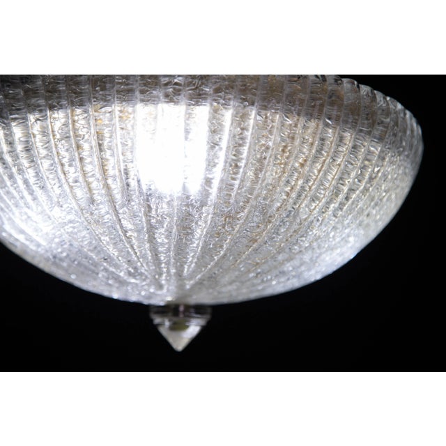 1960s Transparent and Gold Glass Murano Ceiling Light by Barovier & Toso Style, 1960 For Sale - Image 5 of 13