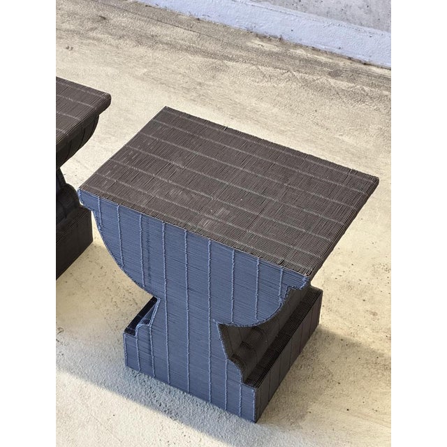 Gray Vintage Industrial Side Tables, Set of 2 For Sale - Image 8 of 11