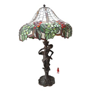 Vintage Art Nouveau Table Lamp, 1940s For Sale