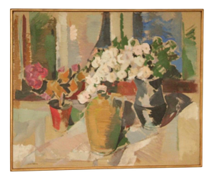 Alex Öberg, Flowers, 1960s, Oil on Canvas, Framed