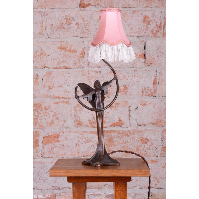 Art Nouveau Table Lamp in Brass, 1890s For Sale - Image 10 of 13