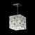 Silver Mid-Century Pressed Glass & Nickel Cube Form Pendant Chandeliers by Kinkedey For Sale - Image 8 of 12