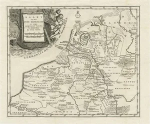 Antique Map of the Ancient Netherlands and Belgium, 1750
