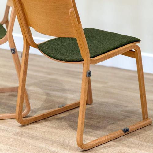 Contemporary Theo Chairs in Light Oak from Chorus, Set of 4 For Sale - Image 3 of 16