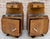 Distinctive pair of Art Deco bedside tables, dating from approximately the 1930s, crafted in wood and featuring striking...