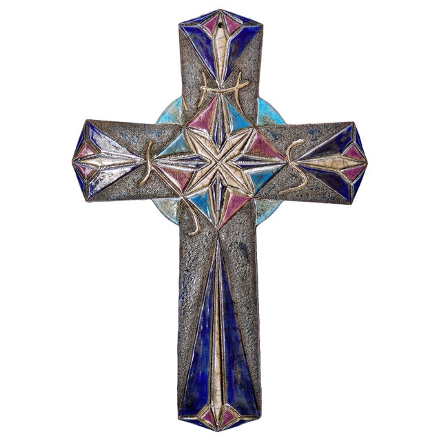 Raku Ceramic Wall Sculpture Crossroads Between the Finite and the Infinite by Stefania Zoppellaro, 2022 For Sale - Image 4 of 4