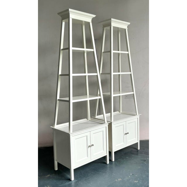 Vintage Regency Lacquered Stacked Etagere - A Pair For Sale - Image 10 of 12