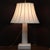 Beautiful 1950s table lamp has a tapered, solid marble column body atop a stepped square marble base, finished with...