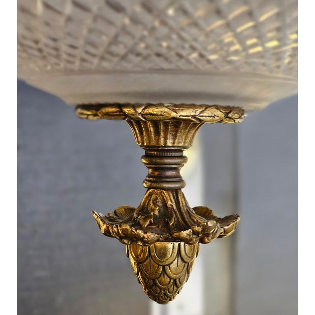 1930s French Empire Gilt Bronze and Crystal Chandelier With 8 Arms For Sale - Image 13 of 14