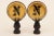 Not Yet Made - Made To Order N Monogram Lamp Finials - a Pair For Sale - Image 5 of 5