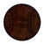 Chocolate Holdin 18 in. W Round Wood Side Table with Lower Open Shelf, Dark Burl For Sale - Image 8 of 9