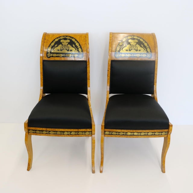 Fine Pair Of Neoclassical Side Chairs, Ca.1850 For Sale - Image 9 of 18