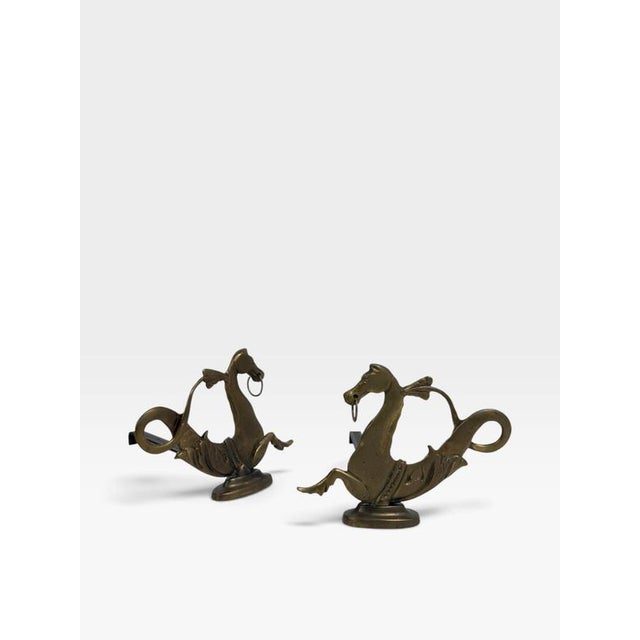 19th Century 19th Century Fire Dogs Featuring Seahorses, 1880, Set of 2 For Sale - Image 5 of 12