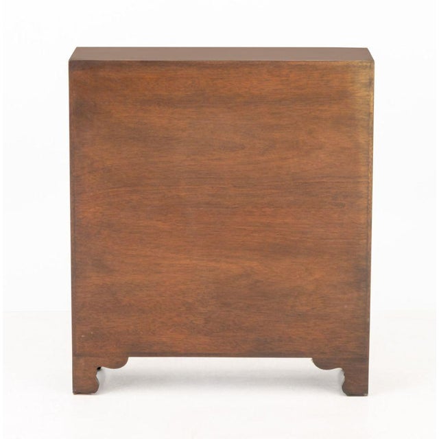 Wood Campaign Style Brass Mounted Chest of Drawers For Sale - Image 7 of 7