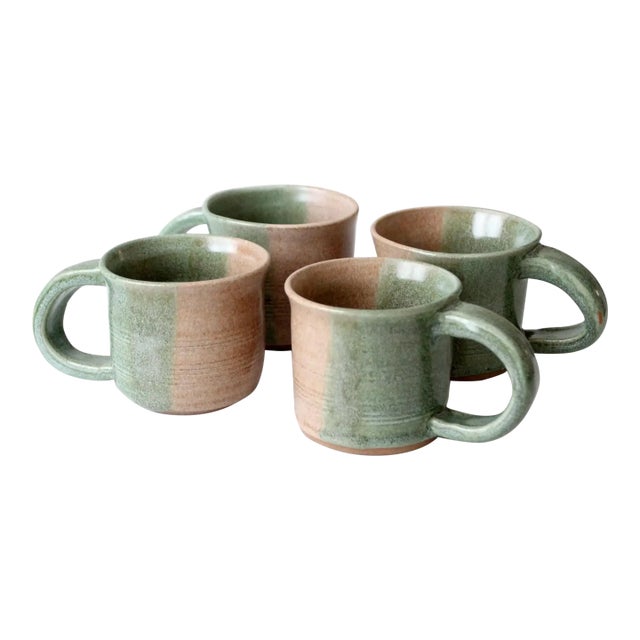 Vintage Studio Pottery Mug Set of 4 For Sale
