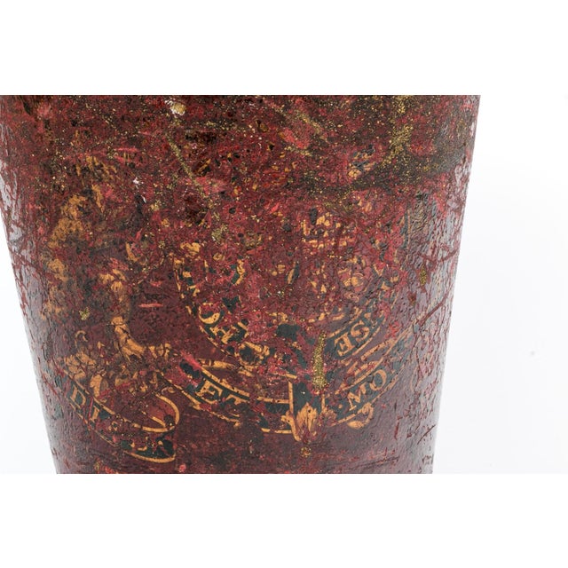 Antique English Leather Fire Bucket With British Royal Coat of Arms For Sale In Portland, ME - Image 6 of 8