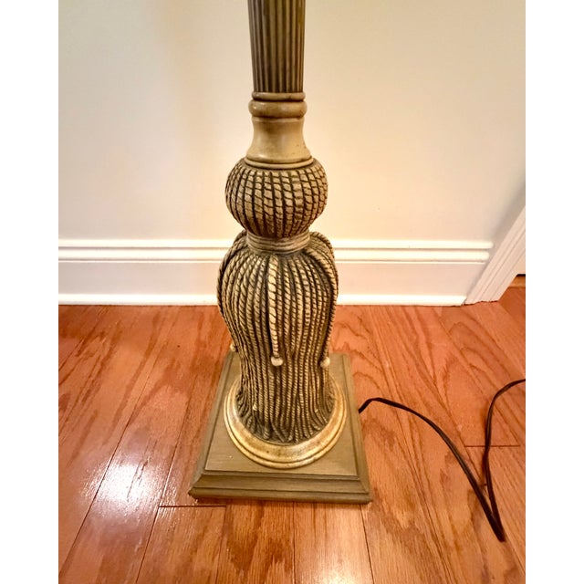 1950s 1950s Italian Tall Hollywood Tassel Lamp For Sale - Image 5 of 5