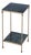 Larkin 11.5 in. W Square Indoor Marble and Iron Side Table with Lower Open Shelf, Green Marble For Sale