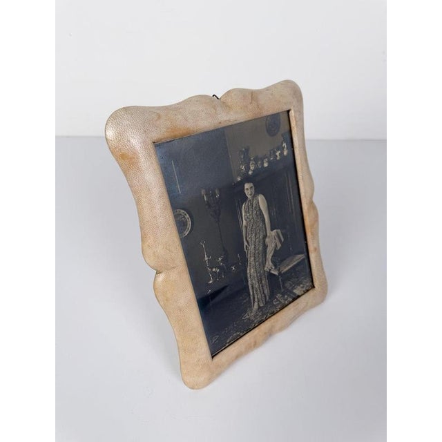 Italian Goatskin Picture Frame from Bolzani, Milan, 1920s For Sale - Image 15 of 18